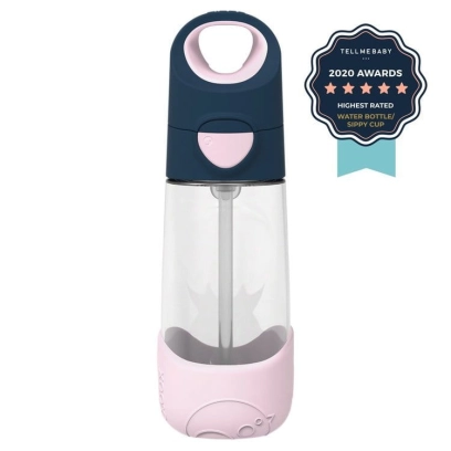 Bidon tritanowy ze słomką 450 ml, Indigo Rose, b.box 