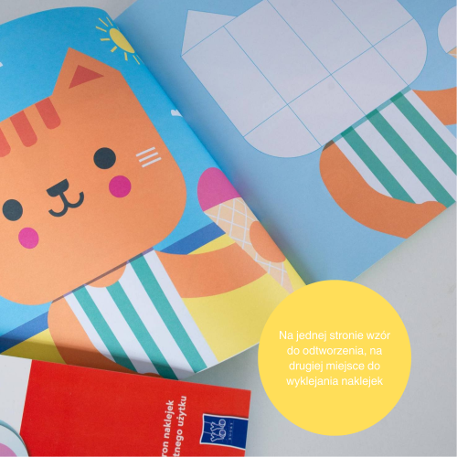 Na jednej stronie wzór do odtworzenia, na drugiej miejsce do wyklejania naklejek(3).png