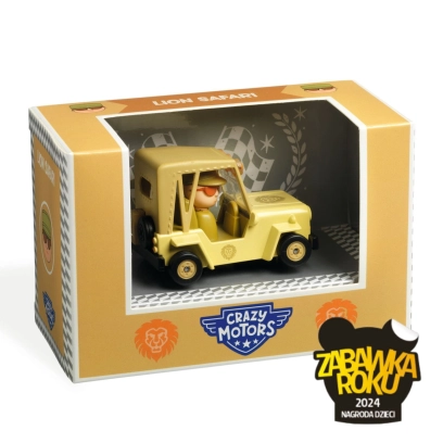 Autko CRAZY MOTORS -LION SAFARI. Djeco