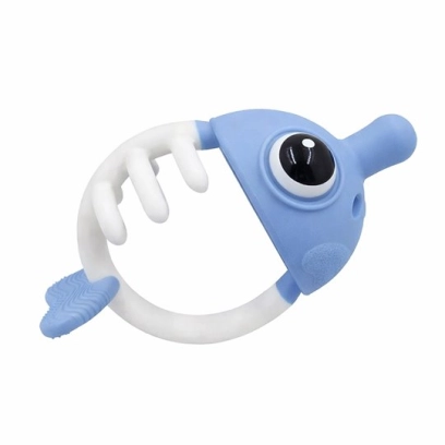 Mombella Gryzak Uspokajający Rybka 3w1  Light Blue