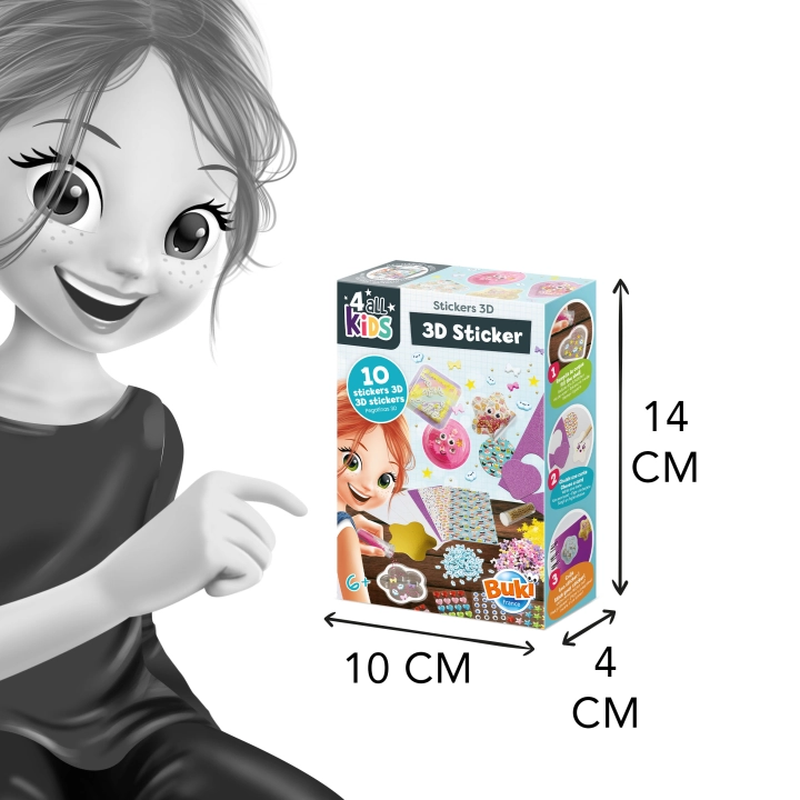 Zestaw do tworzenia naklejek 3D Kawaii - Buki