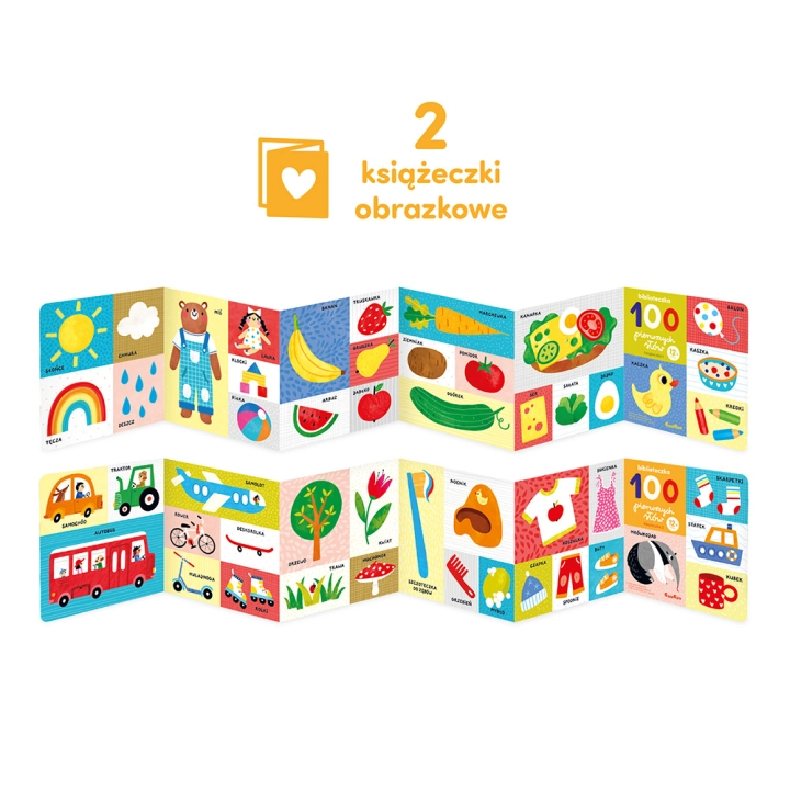 Biblioteczka 100 pierwszych słów - 2 książeczki obrazkowe