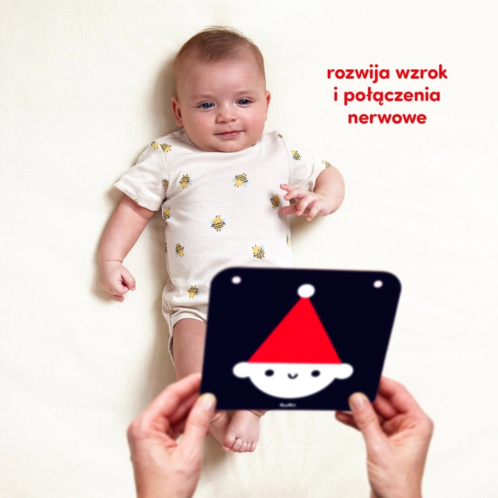 Duże karty kontrastowe dla dzieci 0 i 3 mies.+