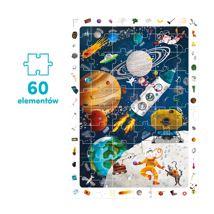 Puzzle obserwacyjne Kosmos dla dzieci 4+, 60 elementów