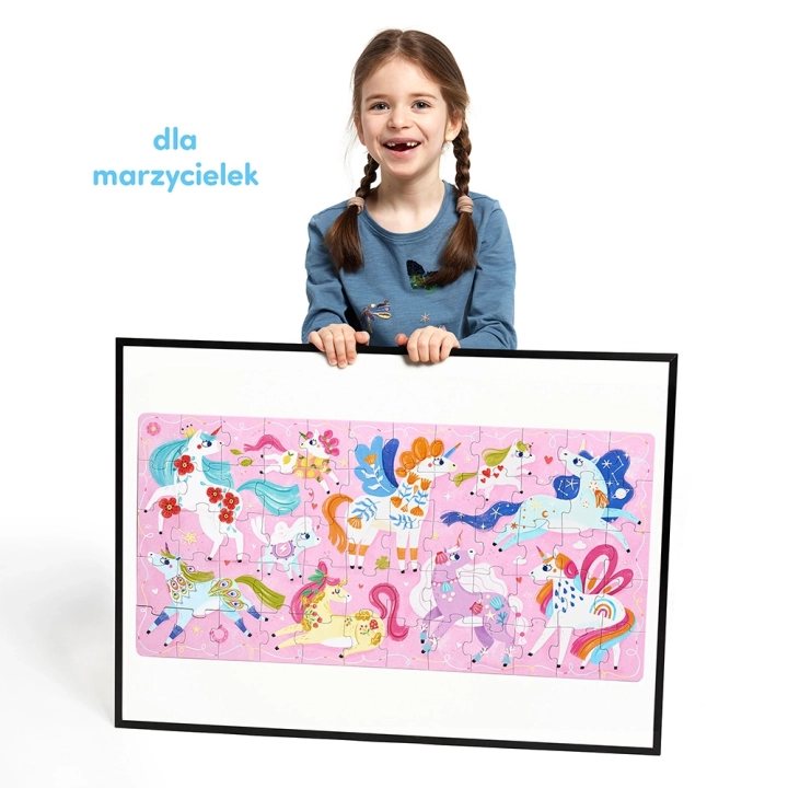 Puzzle Ach Jednorożce dla dzieci 3+, 60 elementów.