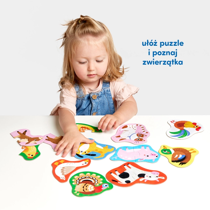 Puzzle do pary Moje Zwierzątka dla dzieci 18m+