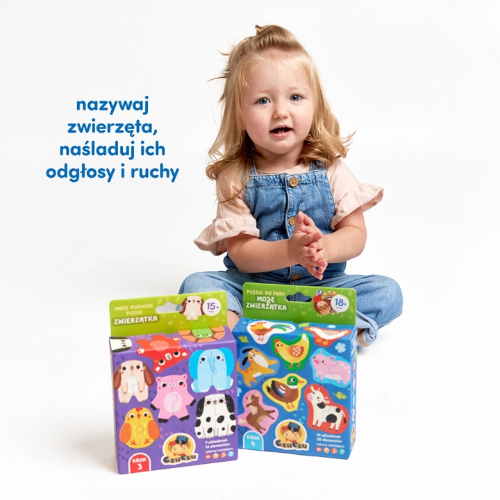 Puzzle do pary Moje Zwierzątka dla dzieci 18m+