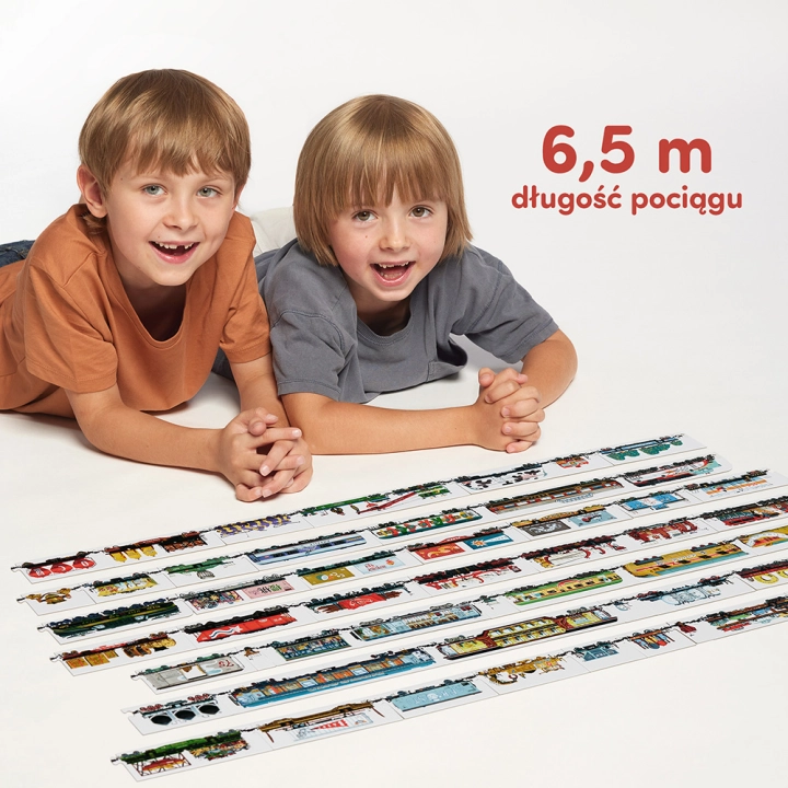 Puzzle dwustronne Pociągi dla dzieci 5+, 54 elementy
