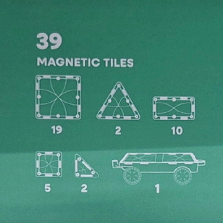 Zestaw klocków magnetycznych Wóz Strażacki i Pożar 39 el. Cleverclixx