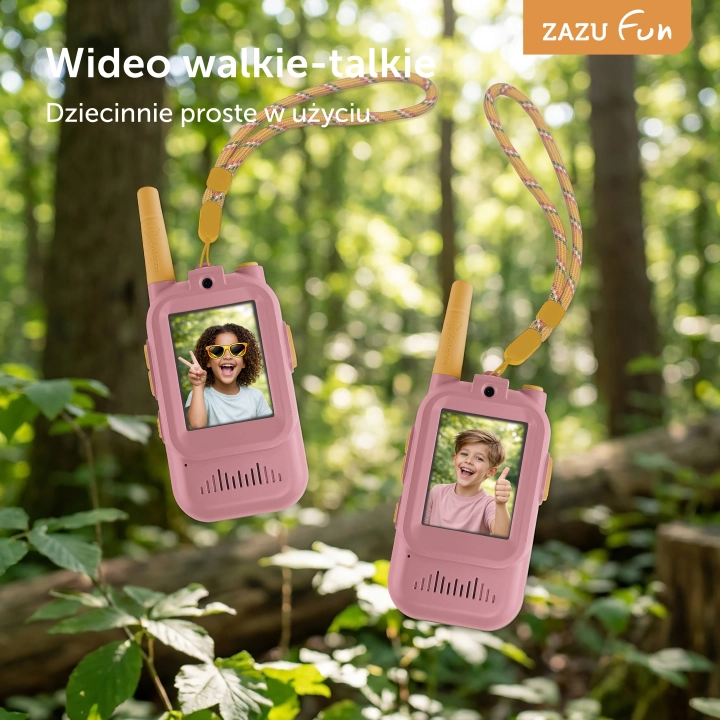 Zazu Fun Video Walkie Talkie dla Dzieci Różowe