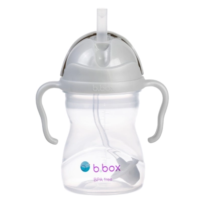 Bidon ze słomką 240 ml, szary, b.box